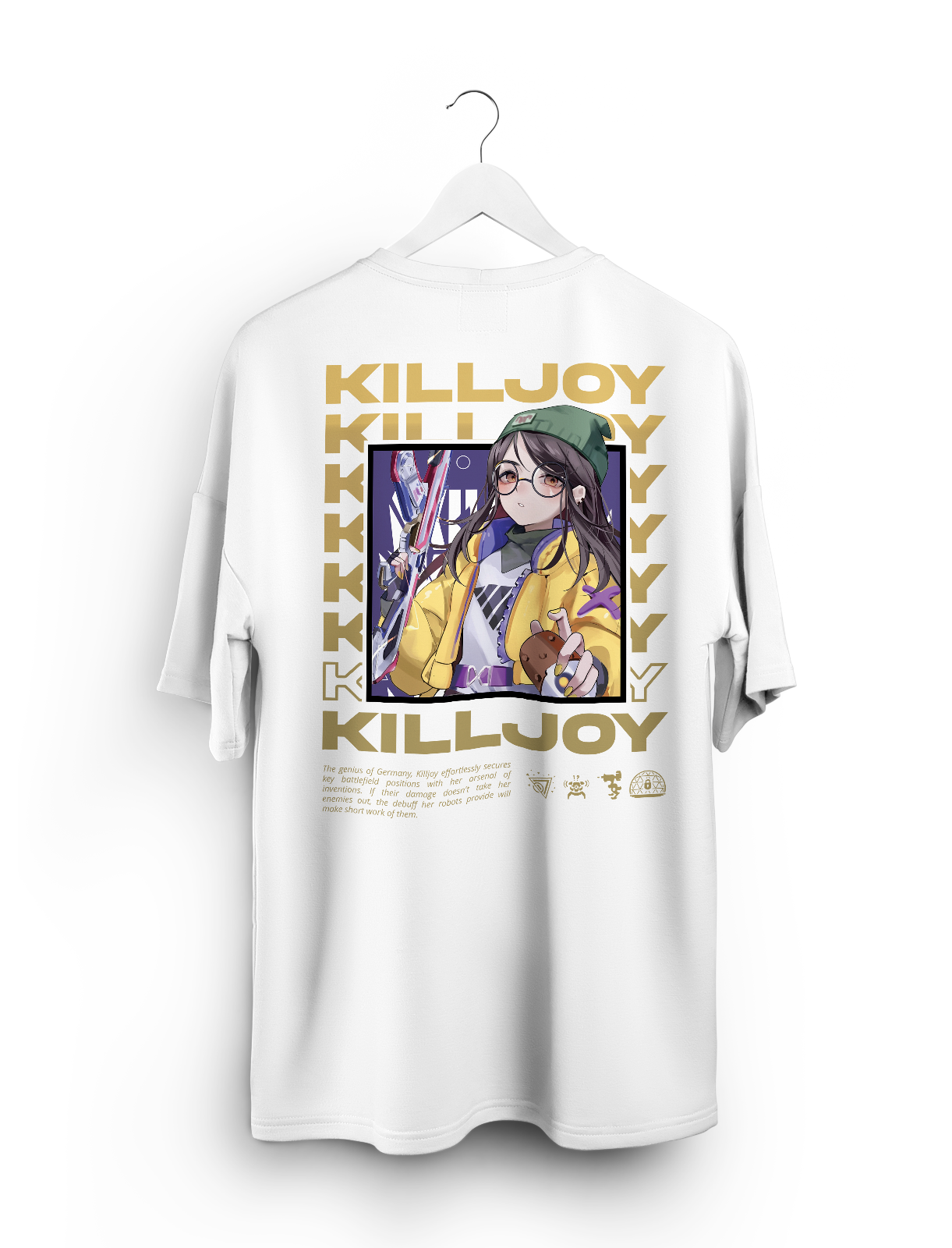 Oversized T-Shirt- Killjoy White