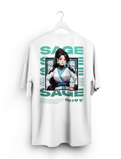 Oversized T-Shirt- Sage White